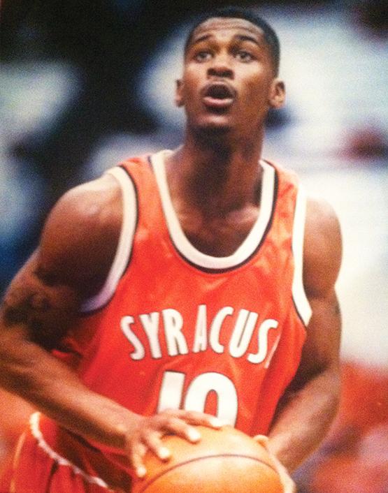 Malik Campbell playing Basketball for Syracuse.